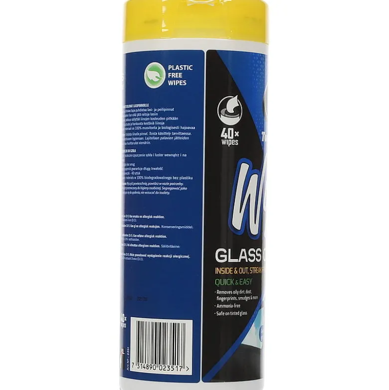Wipes glass