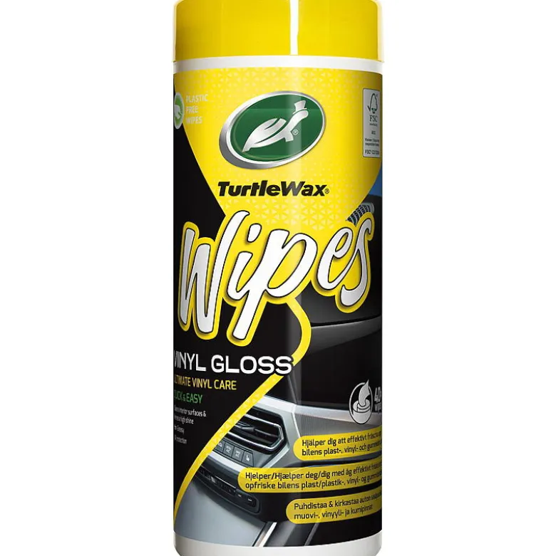 Wipes vinyl gloss